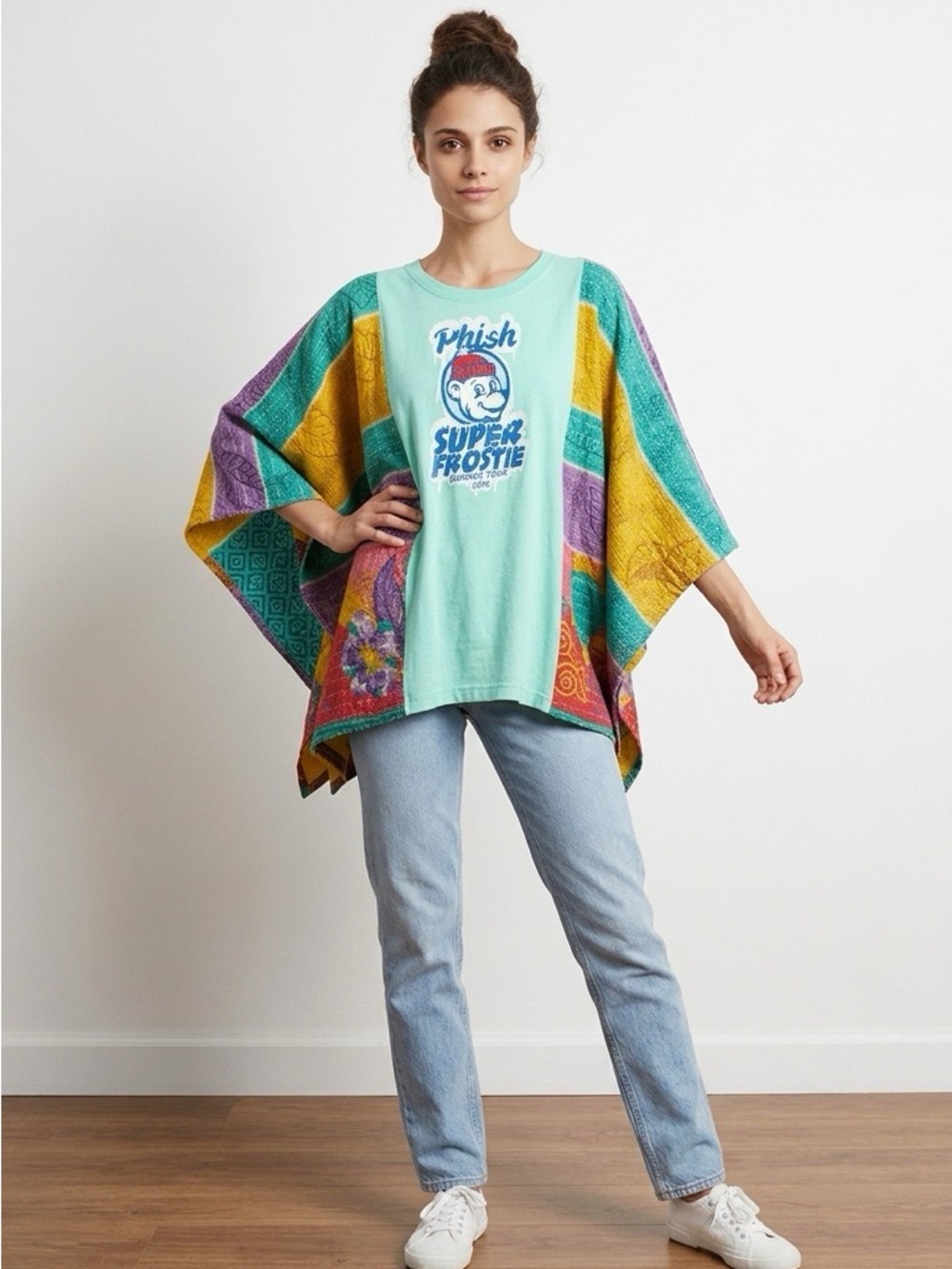 Handcrafted Upcycled Phish Kantha Tunic NWT One Size